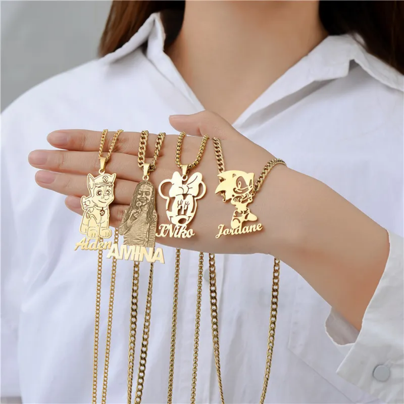 Custom Photo Engraved Pendant Necklace