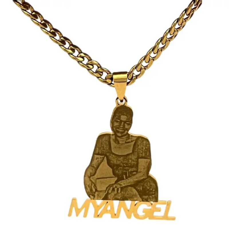 Custom Photo Engraved Pendant Necklace