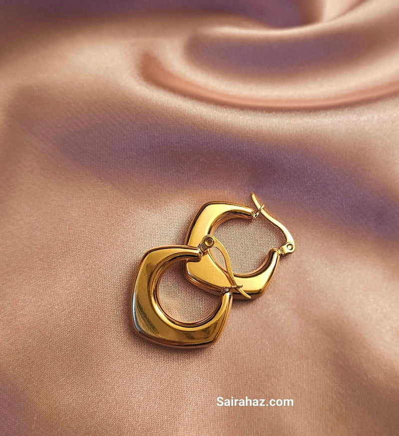 Gold Plated Earrings-18k GP Women Earring-Sairahaz Jewelers
