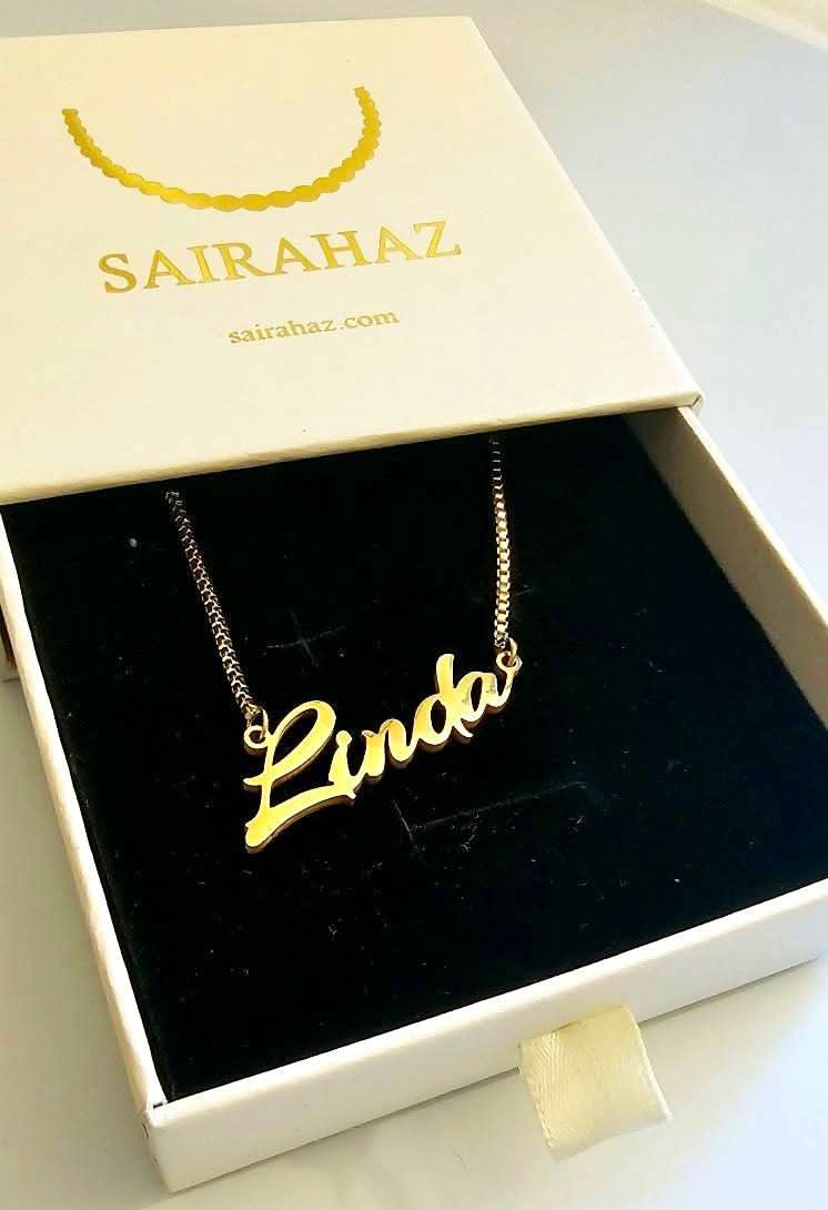Curved Script Custom Name Necklace