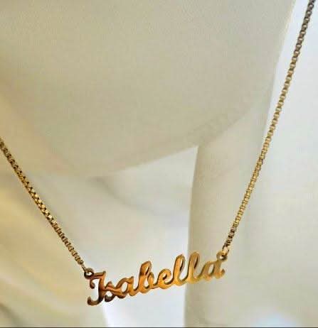Elegant Thick Font Custom Name Necklace-Cursive Custom Name Necklace-Sairahaz Jewelers