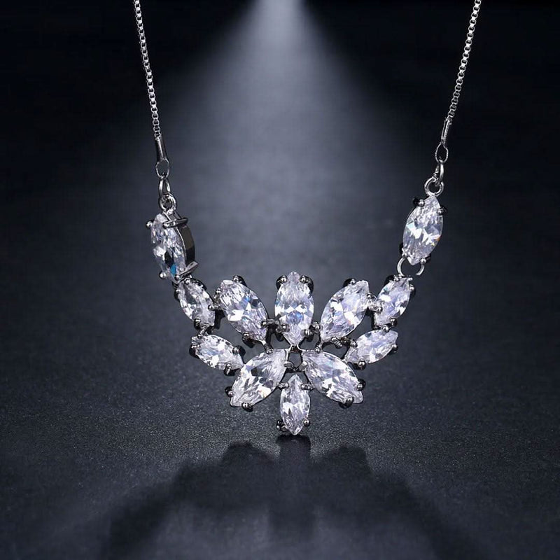 Elegant Flower Charm Adjustable Love Necklace-Pendant-Sairahaz Jewelers