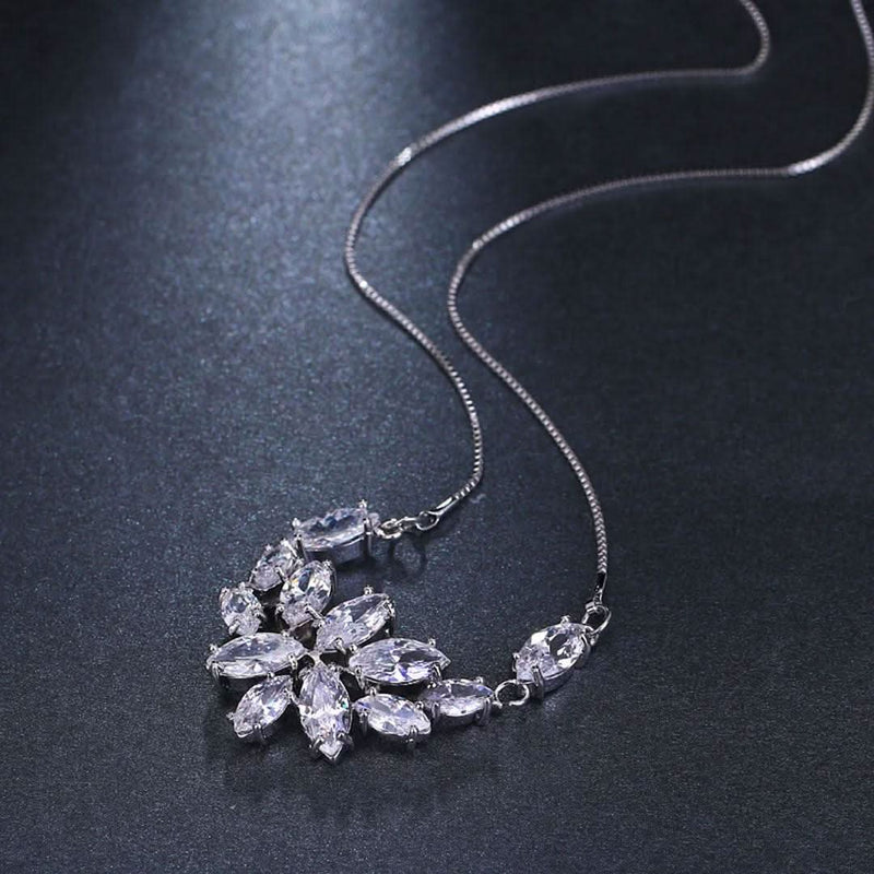 Elegant Flower Charm Adjustable Love Necklace-Pendant-Sairahaz Jewelers