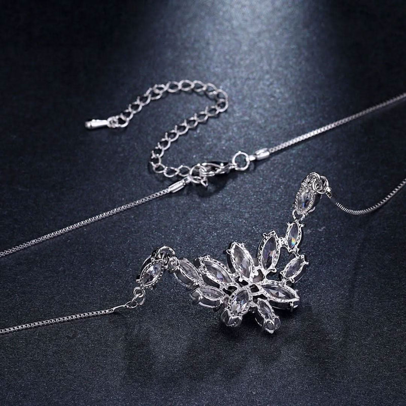 Elegant Flower Charm Adjustable Love Necklace-Pendant-Sairahaz Jewelers