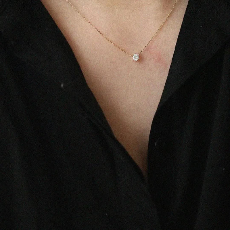 Versatile Sparkling Zircon Sterling Necklace-Pendant-Sairahaz Jewelers