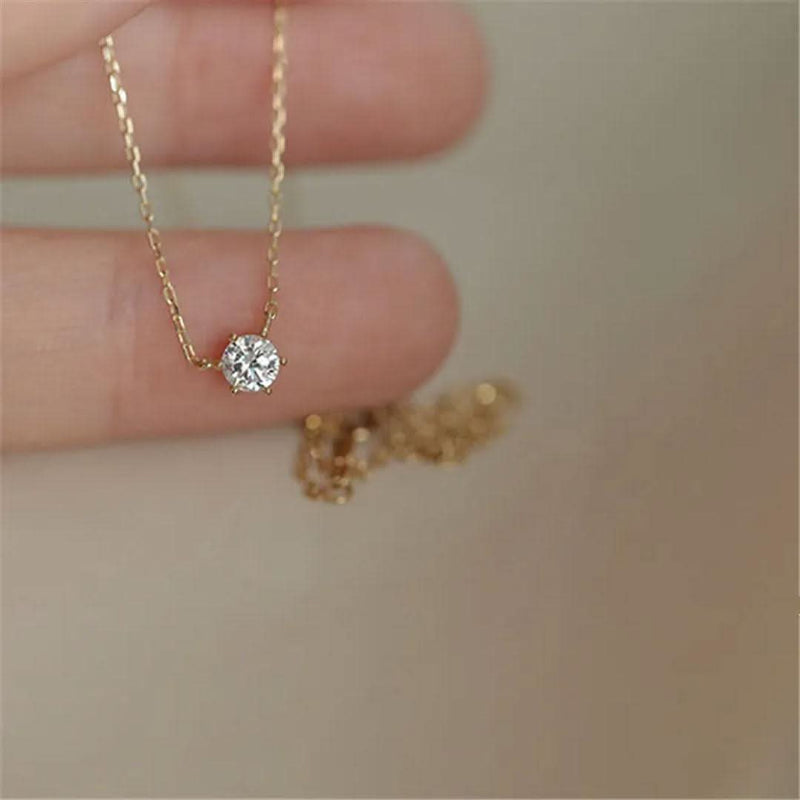 Versatile Sparkling Zircon Sterling Necklace-Pendant-Sairahaz Jewelers