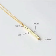 Bar Name Necklace 925 Sterling Silver-Custom Name Necklace-Sairahaz Jewelers