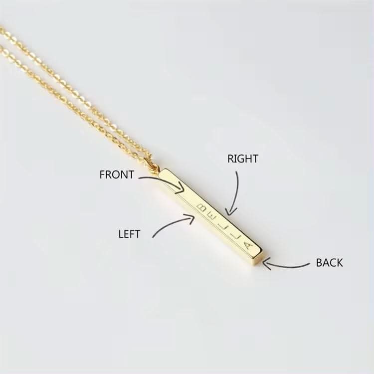 Bar Name Necklace 925 Sterling Silver-Custom Name Necklace-Sairahaz Jewelers