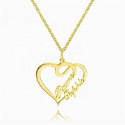 Couple Heart Name Necklace