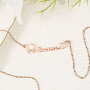 Personalized Dental Tooth Heart Custom Name Necklace