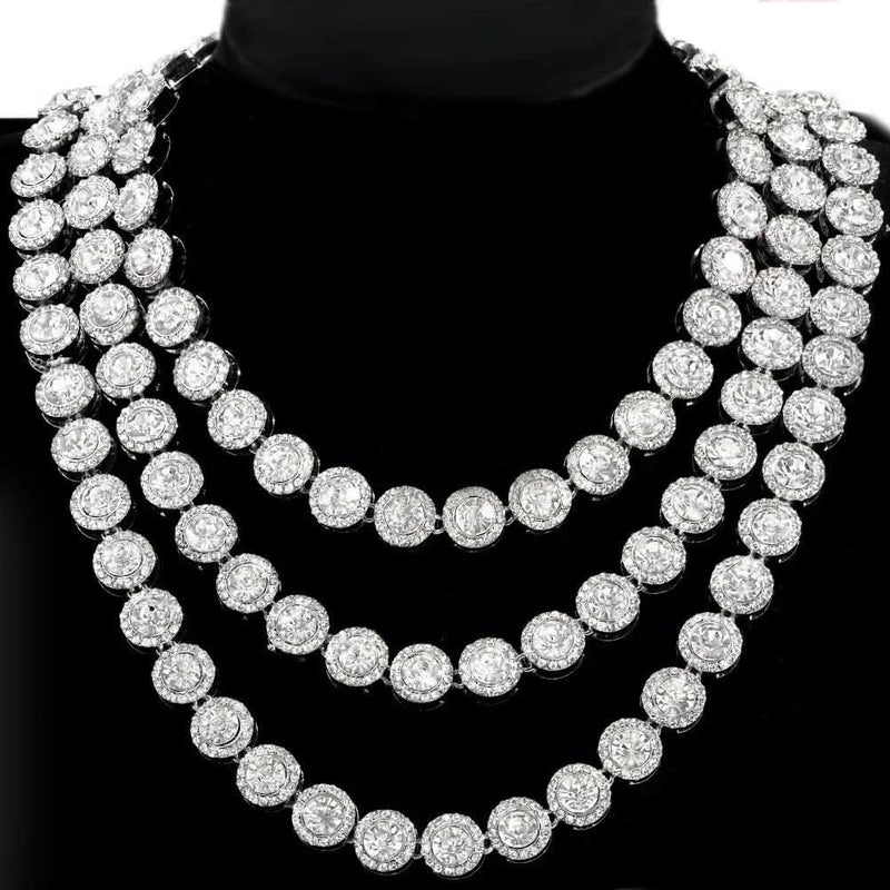 Crystal Zircon Bling Iced Out Cuban Link Chain-Cubin Chains-Sairahaz Jewelers