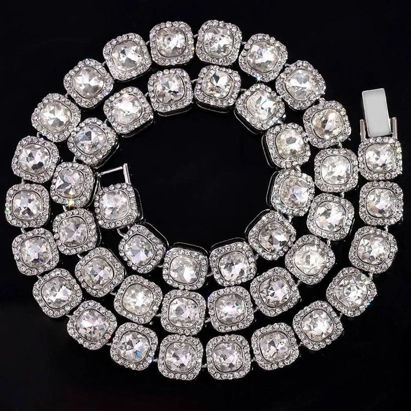 Crystal Zircon Bling Iced Out Cuban Link Chain-Cubin Chains-Sairahaz Jewelers