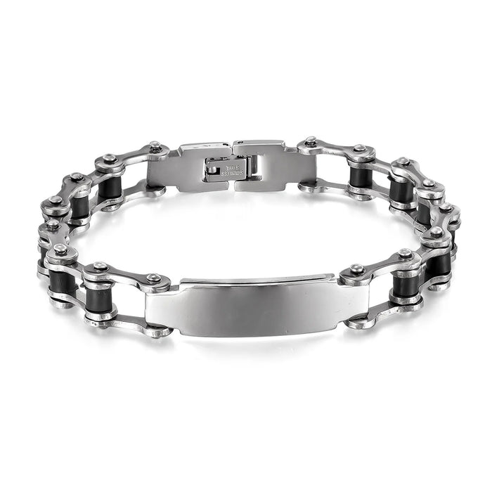 Bike Chain Personalized Name ID Bracelet