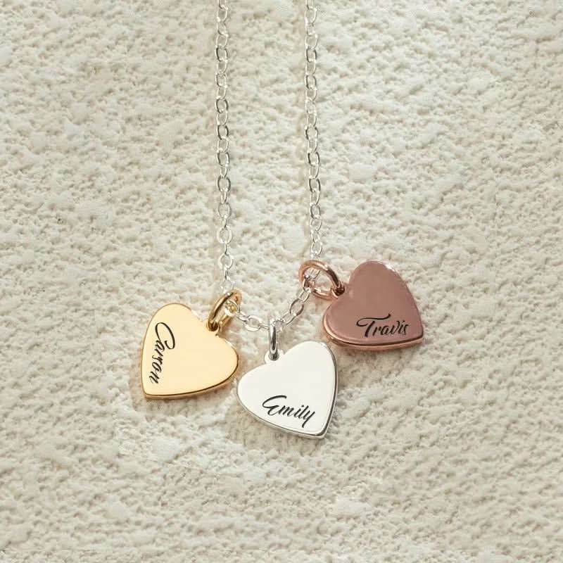 1–5 Minimalist Hearts Name Necklace