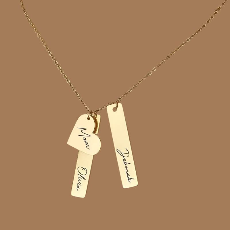 Custom Vertical Bar Name Necklace