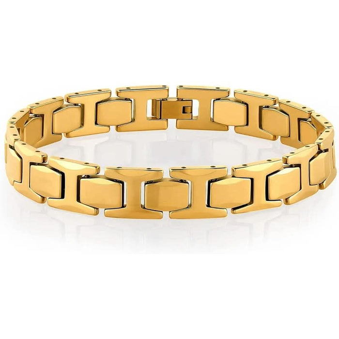 Polished Tungsten Carbide Link Bracelet