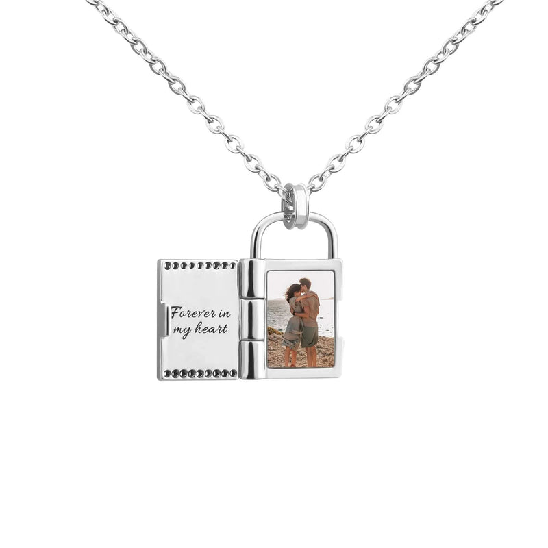 Notebook Locket Custom Picture Pendant - Personalized Engraving