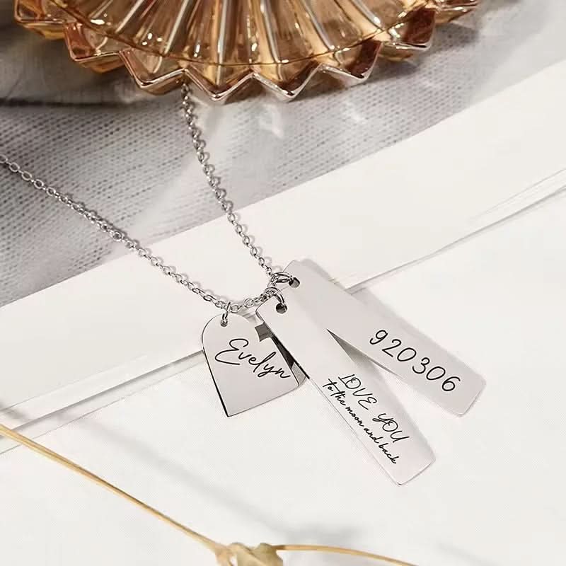Custom Vertical Bar Name Necklace