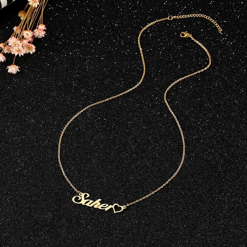 Customized Name Necklace with Heart