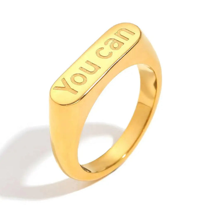 Custom Engraving Name Ring
