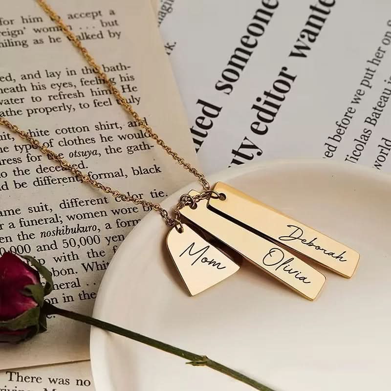 Custom Vertical Bar Name Necklace
