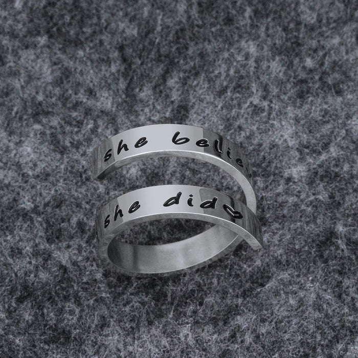 Warp Graduation Gift Name Ring