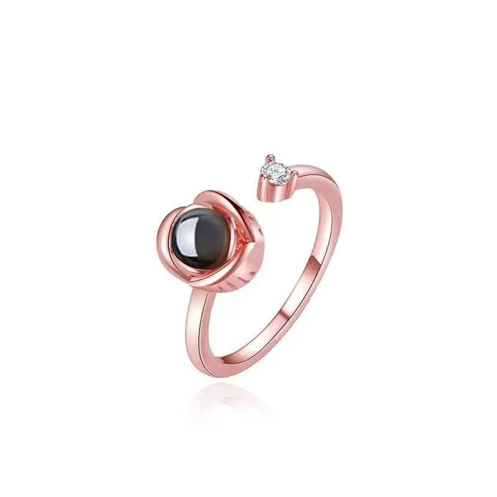 Love You Written 100 Languages Projection Ring