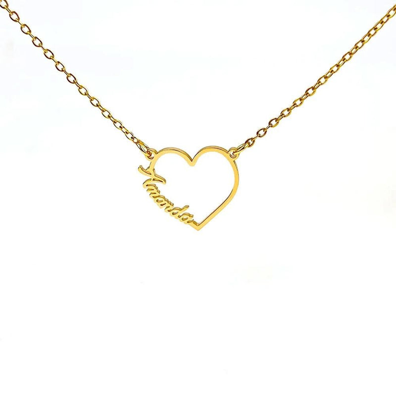 Single Heart Custom Name Necklace