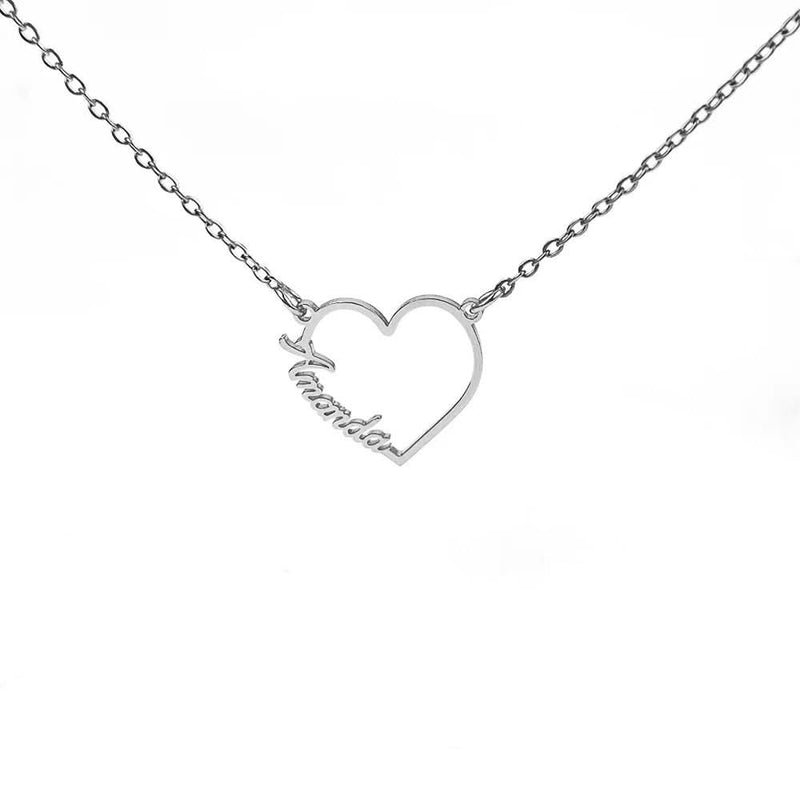 Single Heart Custom Name Necklace