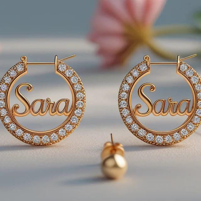 custom name earings