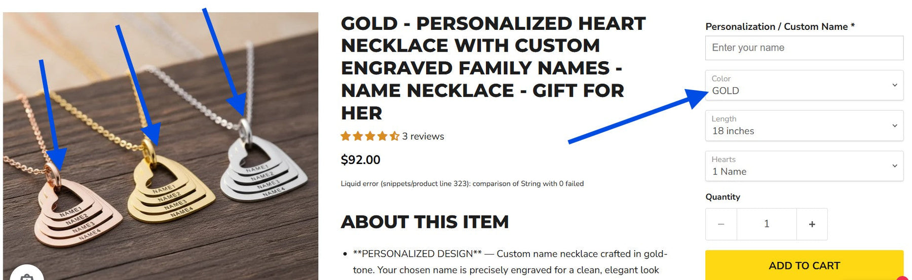 How do I buy a custom name Necklace?