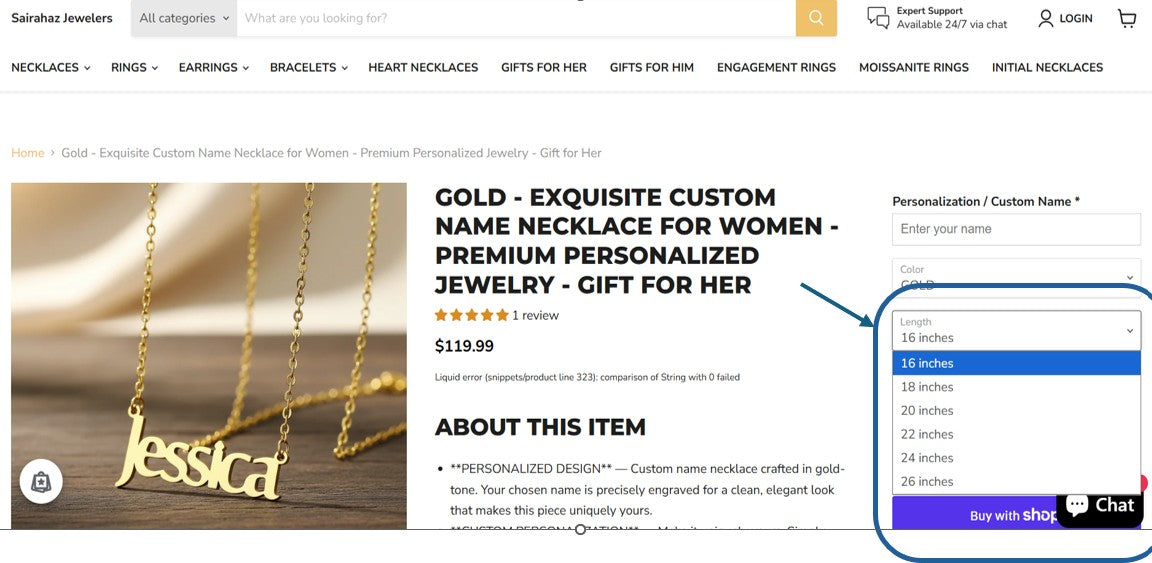 Where Can I Buy a Good Quality Gold Name Necklace Online?