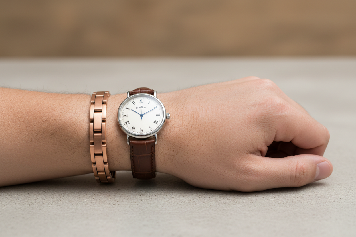Men's Copper Bracelet Styles Add a Polished Look Beside the Watch Without Looking Too Flashy