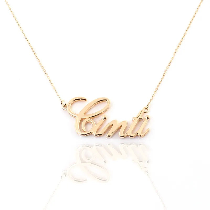 Custom Solid Gold Name Necklaces