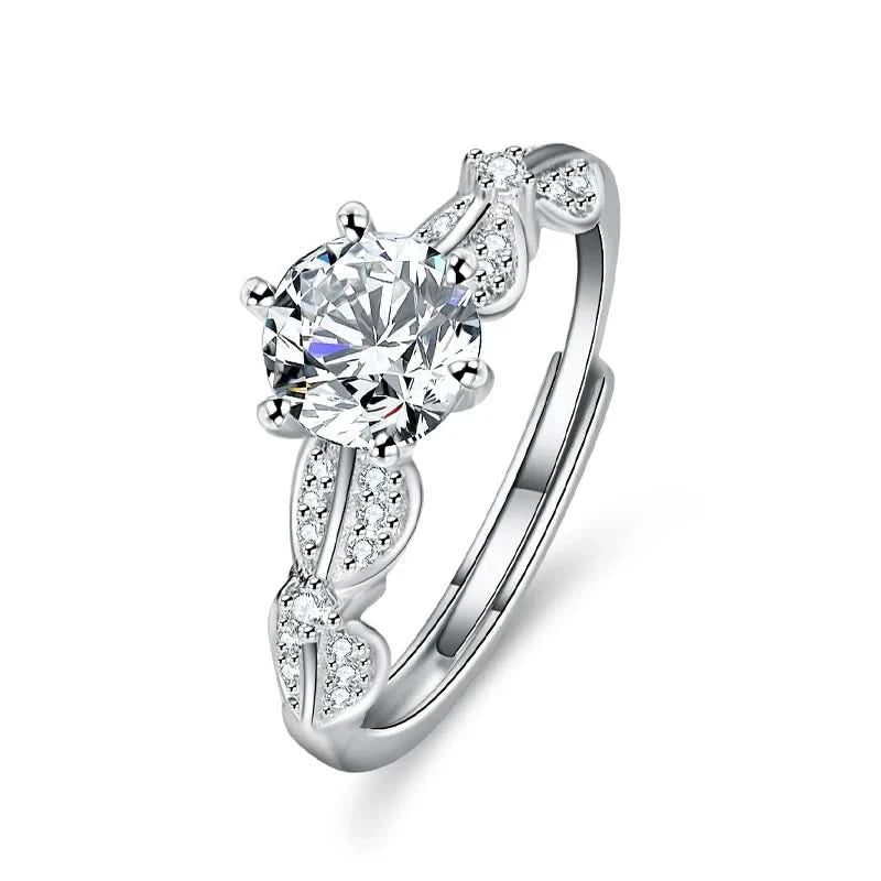 Round Cut Moissanite 1 Carat Solitaire Ring