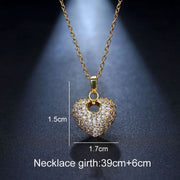 Romantic Heart Pendant Multicolor Charm Necklace-Pendant-Sairahaz Jewelers