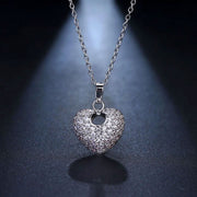 Romantic Heart Pendant Multicolor Charm Necklace-Pendant-Sairahaz Jewelers