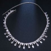 Special Occasions Glamorous Zircon Necklace-Cubin Chains-Sairahaz Jewelers