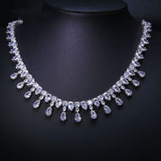 Special Occasions Glamorous Zircon Necklace-Cubin Chains-Sairahaz Jewelers