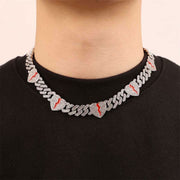 8MM Broken Heart Bling Cuban Chain-Cubin Chains-Sairahaz Jewelers
