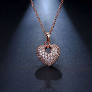 Romantic Heart Pendant Multicolor Charm Necklace-Pendant-Sairahaz Jewelers