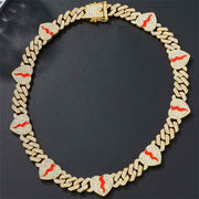 8MM Broken Heart Bling Cuban Chain-Cubin Chains-Sairahaz Jewelers