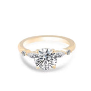 Round Cut Moissanite Ring 14k Gold-Rings-Sairahaz Jewelers
