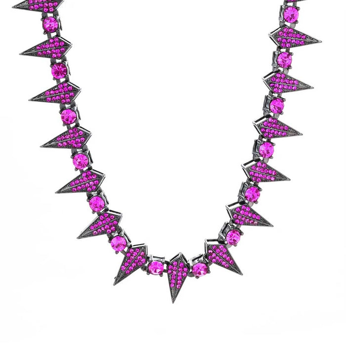 Purple Dripping Bling Tennis Cuban Chain