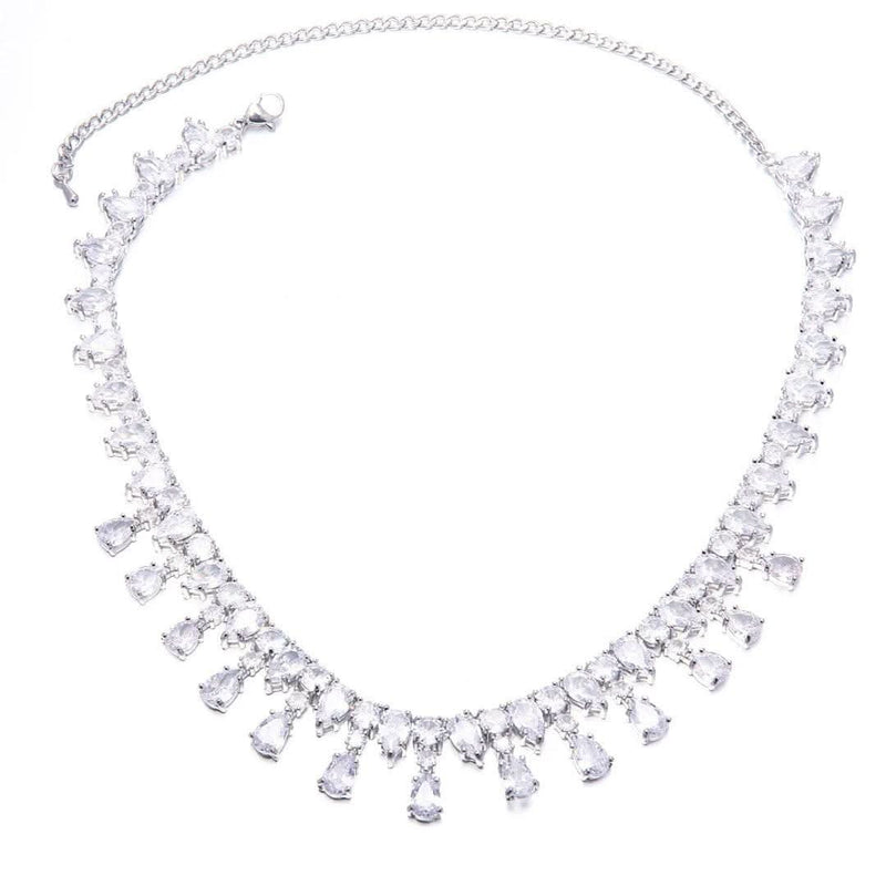 Special Occasions Glamorous Zircon Necklace-Cubin Chains-Sairahaz Jewelers