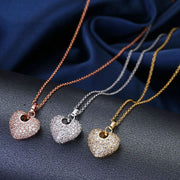 Romantic Heart Pendant Multicolor Charm Necklace-Pendant-Sairahaz Jewelers