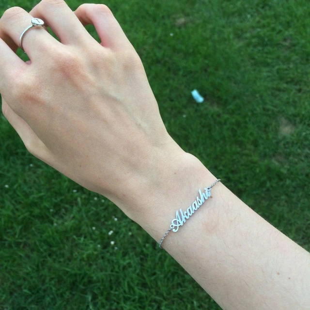 Name Bracelet In Gold Vermeil