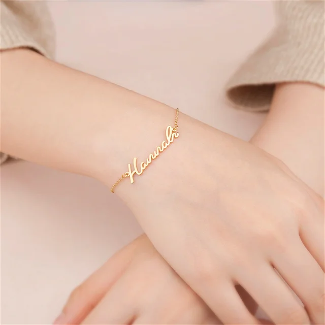Name Bracelet In Gold Vermeil