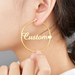 Customized Earring, 18K gold plated Personalized Name Earring 