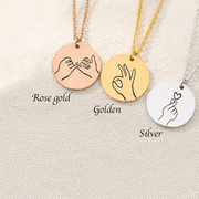 Necklace with Sign Language Symbols Sings Pendants-Personalized-Sairahaz Jewelers